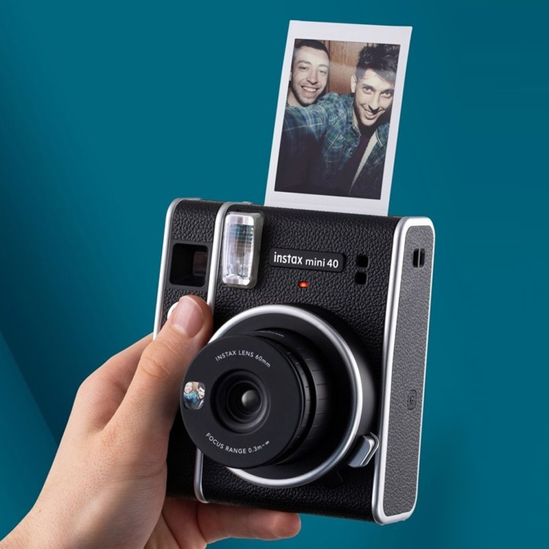 Photography Close Up - Fujifilm Instax Mini 40ภาพยนตร์กล้องใหม่ขายดีภาพสีดำ Fuji รูปถ่าย