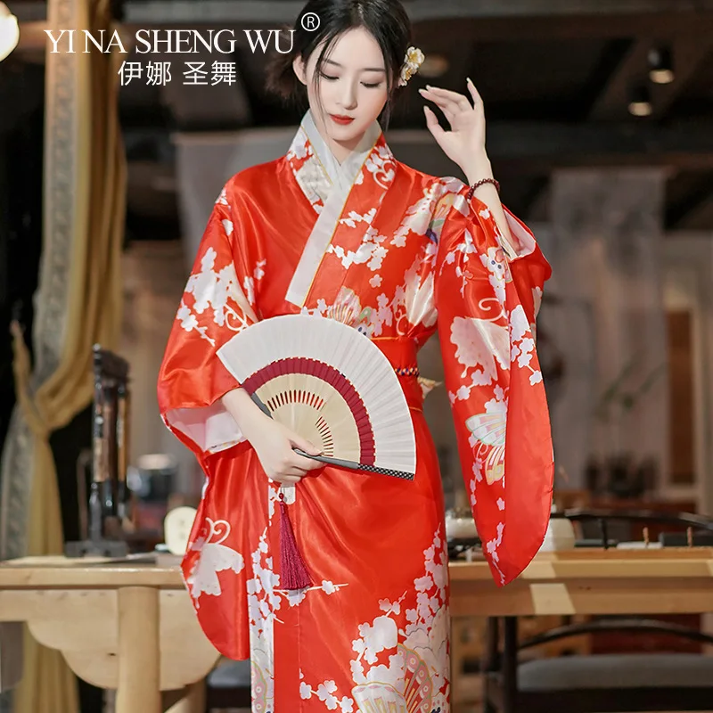 Fotografi Fashion - กิโมโนกางเกงกิโมโนญี่ปุ่นแบบดั้งเดิม Yukata Haori ชุดกิโมโน Gaun Kospy