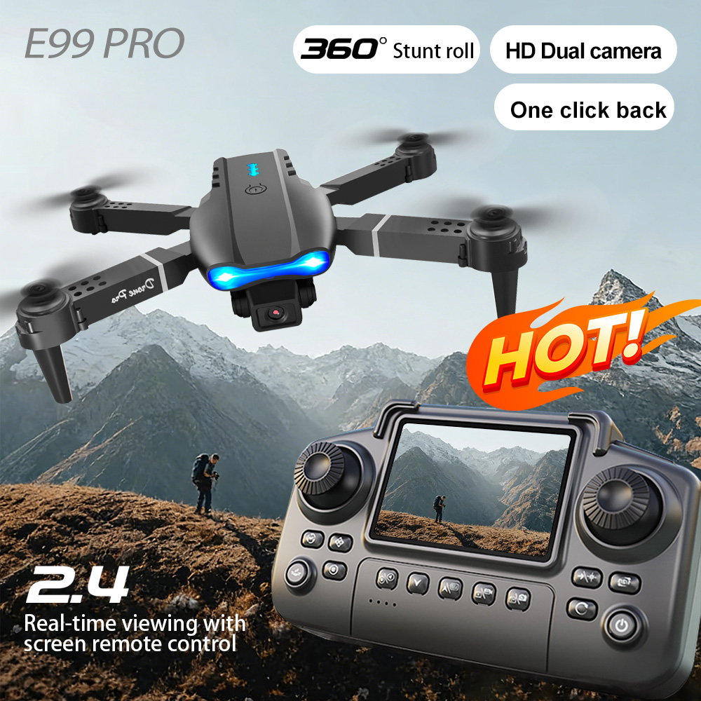 Photography Drone - โดรนถ่ายภาพทางอากาศ เลนส์คู่ สลับโหมดถ่ายภาพด้วยท่าทาง ฟิลเตอร์ความงาม 110 °