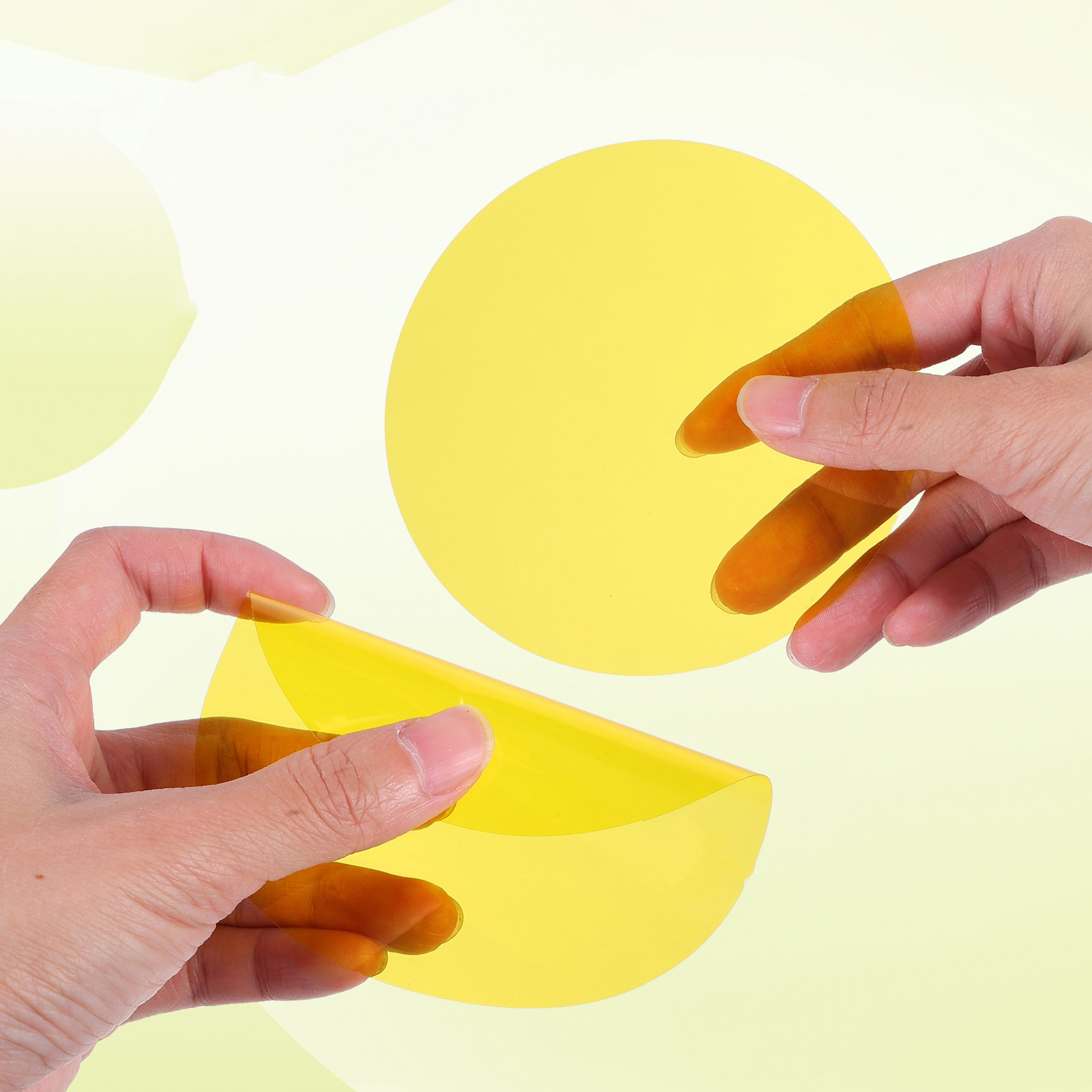 Photography Yellow Filter - แผ่นกรองแสงสีเหลือง 5 ชิ้น สำหรับถ่ายภาพ ฟิลเตอร์แสง LED