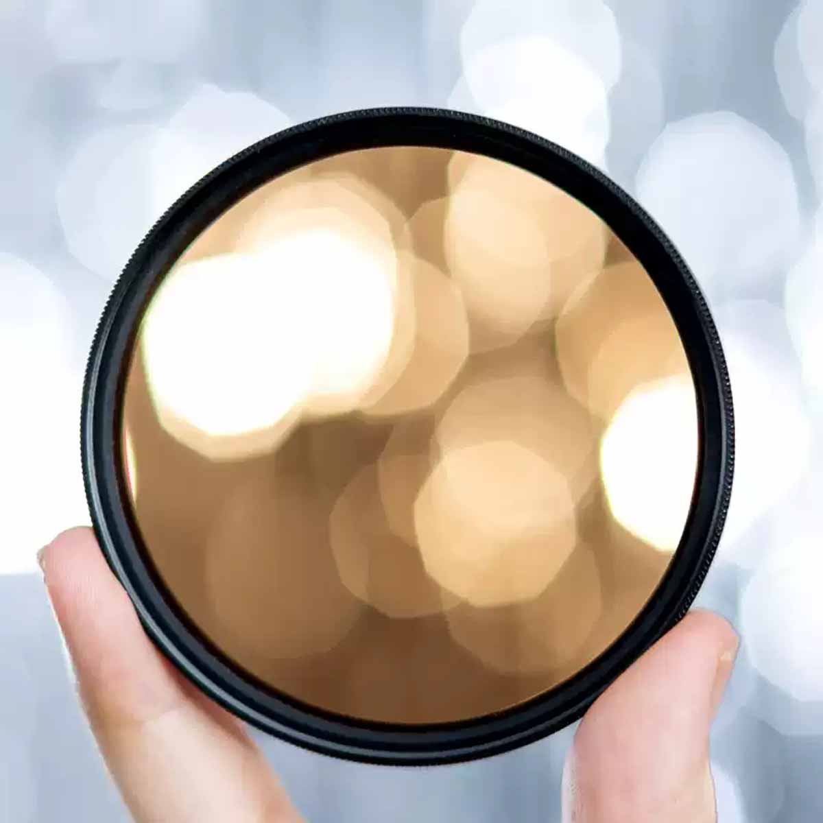 Photography Yellow Filter - ฟิลเตอร์สีน้ำตาลแบบดั้งเดิมสำหรับกล้อง DSLR ให้เอฟเฟกต์ฟิล์มย้อนยุค ฟิลเตอร์ภาพเหลืองแบบภาพเก่า ขนาด 67