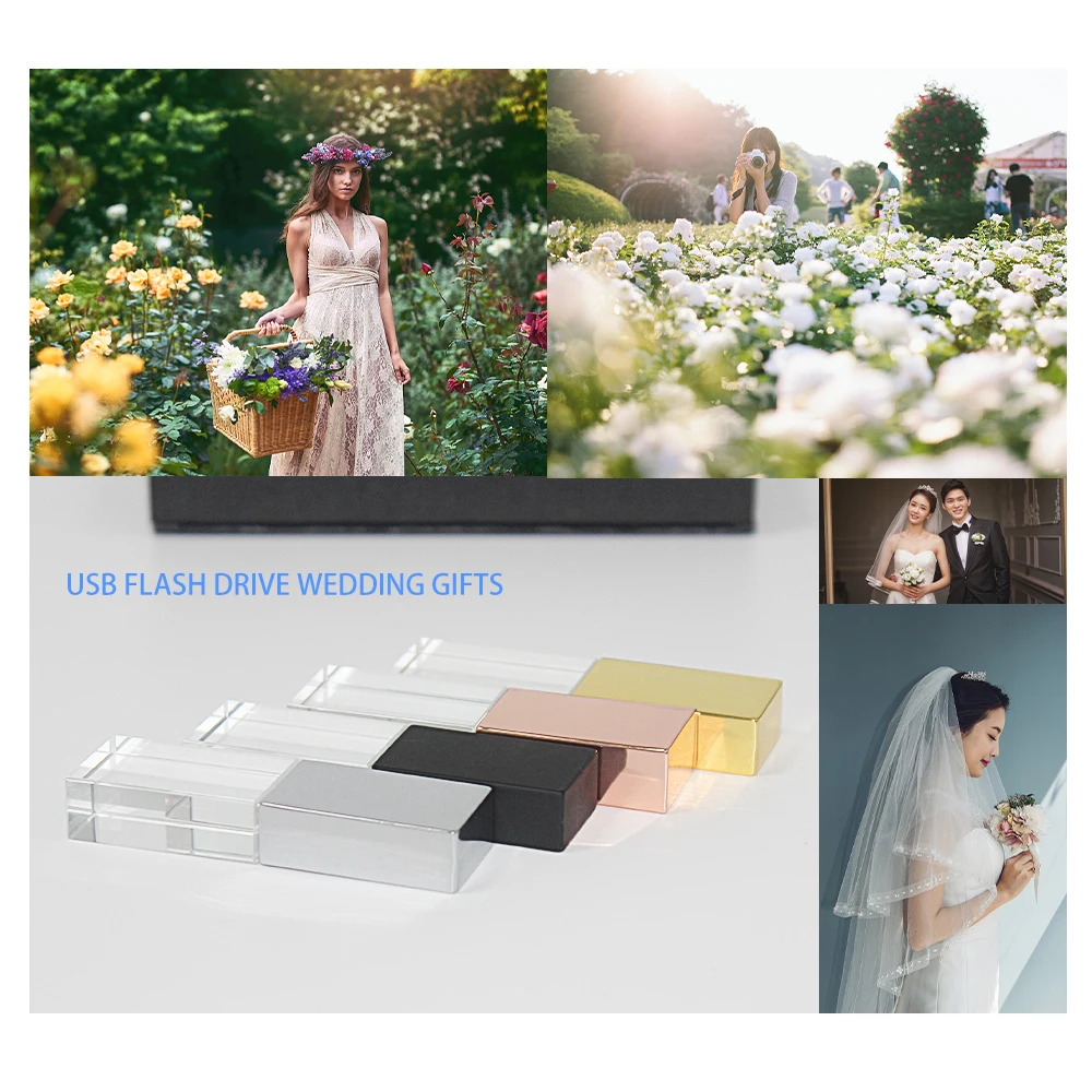 10 ชิ้น/ล็อตคริสตัลยูเอสบีแฟลช - Photography Of Memories บทวิจารณ์และราคา